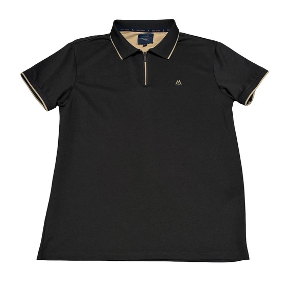 Marc Asher New York Other - Marc Asher New York Men's Short Sleeve Zip Up Polo Shirt Gray‎ Size Large 20x26